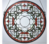 20 Inch Tulip Bevel Medallion Stained Glass Window by Meyda Tiffany - 990-GW