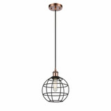Lake Placid 1 Light Small Cord Hung Pendant 8 Inch Wide by Innovations - 516-1P-LP-8