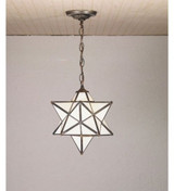 Moravian Star Beige Iridescent 1 Light Medium Pendant by Meyda Tiffany - 1213-12P
