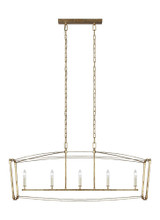 Sean Lavin 5 Light Small Linear Chandelier by Visual Comfort Studio - F3326/5