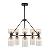 Nelly 10 Light Chandelier 21.88 Inch Tall and 25.88 Inch Wide by Alora - CH442626