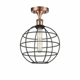 Lake Placid 1 Light 10 Inch Wide Semi Flush Mount by Innovations - 516-1C-LP-10