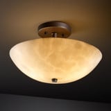 Clouds 2 Light 14 Inch Wide Round Semi Flush Mount by Justice Design - CLD-9690-35