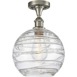 Athens Deco Swirl 1Light Semi Flush Mount 13.63 InchX10 Inch by Innovations - 616-1F-G1213-10