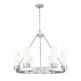 Boreas 6 Light 8 Inch Shade Chandelier 29 Inch Wide by Innovations - 617-6CR-G617-8