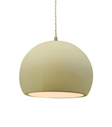 Radiance 1 Light Medium Globe Twisted Cord Pendant by Justice Design - CER-6533
