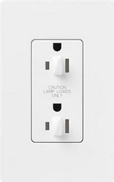 Claro 4.6 Inch 15A Half Dimming Tamper Resistant Receptacle by Lutron - CAR-15-HDTR