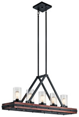 Colerne 5 Light Rustic Linear Chandelier by Kichler - 43491