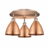 Ballston Dome 3 Light 19.25 Inch Wide Flush Mount by Innovations - 516-3C-MBD-75