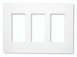 Claro 8.5 Inch 3 Gang Screwless Wall Plate by Lutron - CW-3