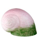 Pate De Verre 5 Inch W X 6 Inch L PINK/GREEN SNAIL SHADE by Meyda Tiffany - 1171-6S