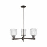 Bridal Veil 3 Light Chandelier 8.63 Inch and 17.63 Inch Wide by Innovations - 716-3CR-G559-5