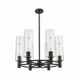 Crown Point 6Light Stem Chandelier 15.25 Inch X 24 Inch Wide by Innovations - 434-6CR-G434-12