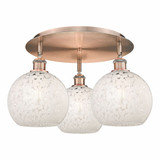 White Mouchette 3 Light 19.75 Inch Wide Flush Mount by Innovations - 516-3C-G1216-8