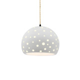 Perforated Globe 1 Light Pendant 7.75 Inch X 10 Inch Wide by Justice Design - CER-6583-TWST