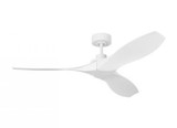 Collins 3 Blade Ceiling Fan 52 Inches Wide by Visual Comfort Fan - 3CLNCSM52