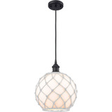 Farmhouse Rope 1 Light Cord Hung Small Pendant 13 Inch Tall by Innovations - 516-1P-G12-10R
