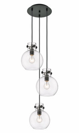 Newton Sphere 3 Light Medium Cord Pendant 15.5 Inch Wide by Innovations - 113-410-1PS-G410-8