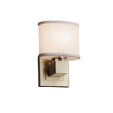 Textile Aero 1 Light Oval Whte Wall Sconce by Justice Design - FAB-8707-30-WHTE
