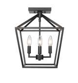 Corona 4 Light Semi Flush Mount 14.25 Inch Tall and 12 Inch Wide by Millennium - 3334