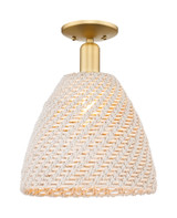 Natural Ballston Dome 1 Light Semi Flush Mount 12 Inch Wide by Innovations - 716-1C-NBD-12_P