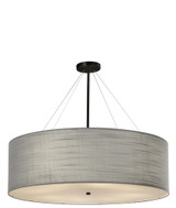 Textile Classic 8 Light Gray Oversized Pendant by Justice Design - FAB-9594-GRAY