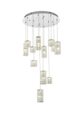 Aston 52W 12 LED Pendant 9.5 Inch Tall and 28 Inch Wide by Elegant - 3680D28