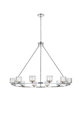 Cadence 12 Light Chandelier 36.5 Inch Tall and 48 Inch Wide by Elegant - 5100D48