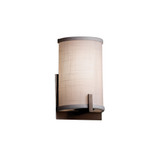 Textile Century 1 Light ADA Whte Wall Sconce by Justice Design - FAB-5531-WHTE