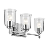 Shailene 3 Light Clear Glass Vanity Light by Kichler - 45574C