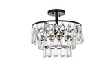 Mila 3 Light 14 Inch Wide Flush Mount by Elegant - 1103F14