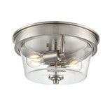Strayhan 2 Light Flush Mount 6.75 Inch Tall and 13 Inch Wide by Millennium - 64102