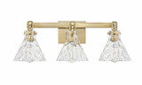 Barlon 3 Light Bath Vanity 9 Inch Tall and 25.5 Inch Wide by Millennium - 20003