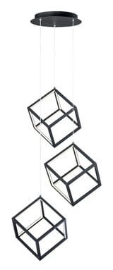 4 Square 162W 3 LED Light Large Pendant by ET2 - E30587