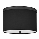 Frederica 2 Light 12 Inch Wide Black Shade Flush Mount by Dainolite - FRD-122FH-BK