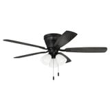Wheeler 5 Blade Flush Mount Ceiling Fan with Light 52 Inches by Craftmade - WHL52-5-C3