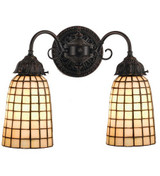 Geometric Green 2 Light Wall Sconce by Meyda Tiffany - 7405-2WS