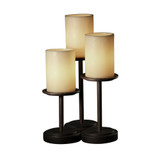 CandleAria Dakota 3 Light Table Lamp by Justice Design - CNDL-8797-10-AMBR