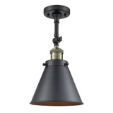Appalachian 1 Light 8 Inch Wide Steel Semi Flush Mount by Innovations - 201F-M13