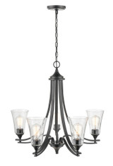 Natalie 5 Light Chandelier 25.5 Inch Tall and 27.75 Inch Wide by Millennium - 1465