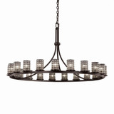 Wire Glass Dakota 21 Light Oversized Chandelier by Justice Design - WGL-8716-10-GRCB
