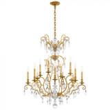 Renaissance Nouveau 12 Light Large 2 Tier Chandelier by Schonbek - RN3872N