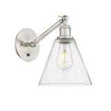 Berkshire Glass 1 Light Adjustable Wall Sconce 10 X 8 by Innovations - 317-1W-GBC-8