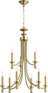 Rossington 9 Light Large 2 Tier Chandelier by Quorum 6022-9 - 6022-9