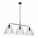 Pleated 3 Light Island 19 Inch Tall and 14 Inch Wide by Craftmade - 61173