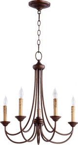 Brooks 5 Light Medium Chandelier by Quorum 6250-5-86 - 6250-5