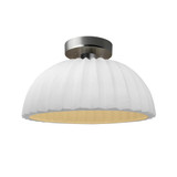 Radiance 1 Light Pleated Dome Semi Flush Mount 8.25 X 13 by Justice Design - CER-6623