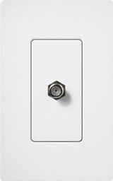 Claro 4.6 Inch Cable TV Jack by Lutron - CA-CJ