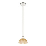 Bristol Natural II 1Light Stem Hung Mini Pendant 9 Inch Tall by Innovations - 616-1S-NBD2-75