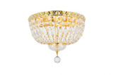 Tranquil 4 Light 14 Inch Wide Flush Mount by Elegant - V2528F14